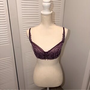 Skarlett Blue Deep Purple Lace Bra Size 30DDD